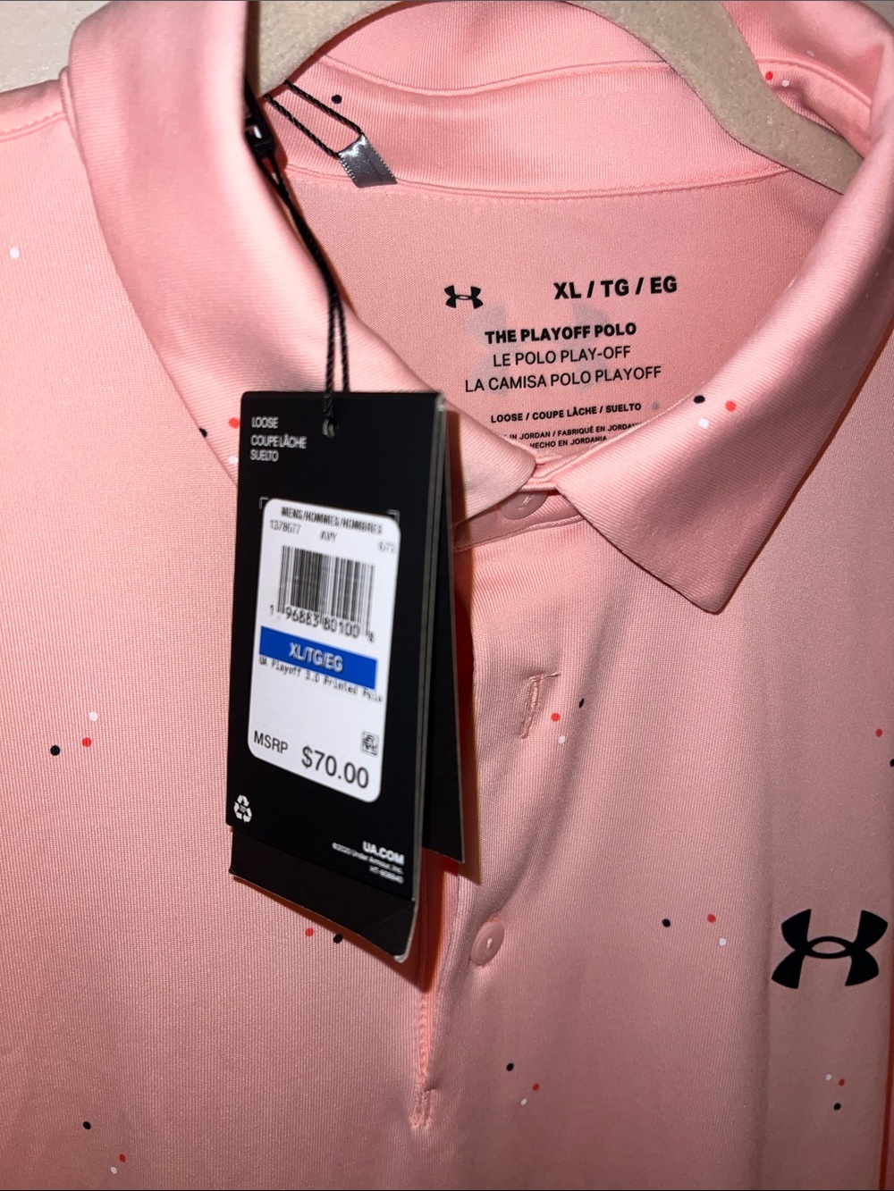 Under Armour Men’s light coral Polo Shirt - Picture 5 of 6